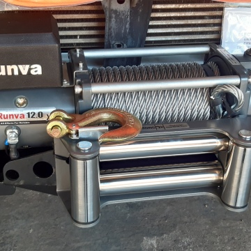 Runva 12000 lbs Winch with Steel Cable + 2 Remotes (Wire & Wireless)